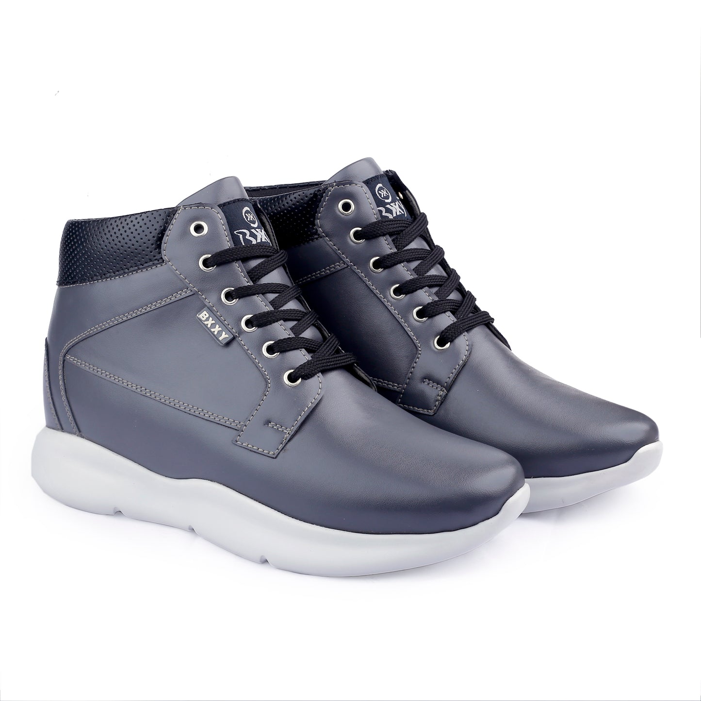 Bxxy's Men 3 Inch Hidden Height Increasing/Elevator Casual Lace-up Outdoor Sneaker Boot