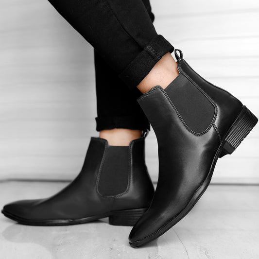 Bxxy's Faux Leather Chelsea Boots for Men