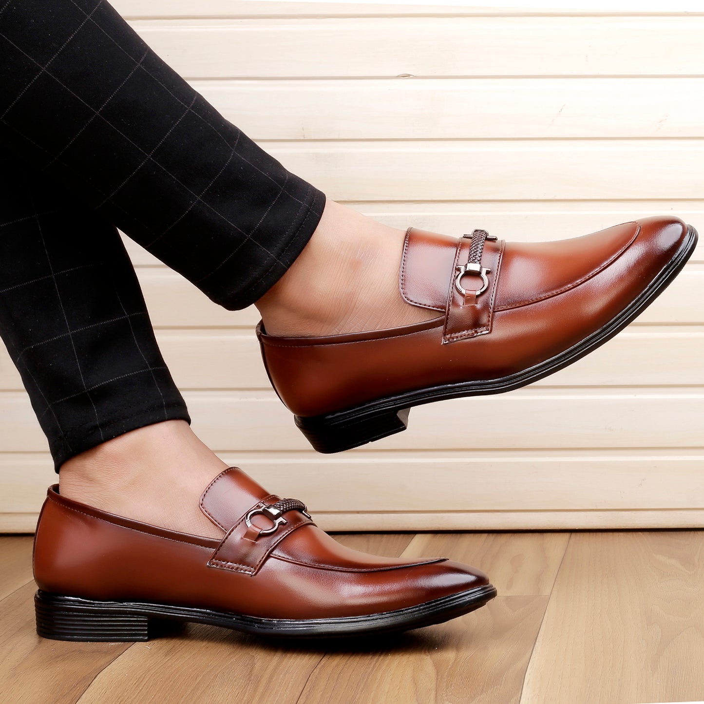 Men's Formal Slip-on Synthetic Black Shoes