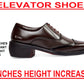 Men's Stylish Full Brouge Height Increasing  Lace-up Shoes