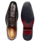 Men's Stylish Full Brouge Height Increasing  Lace-up Shoes