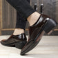 Men's Stylish Full Brouge Height Increasing  Lace-up Shoes