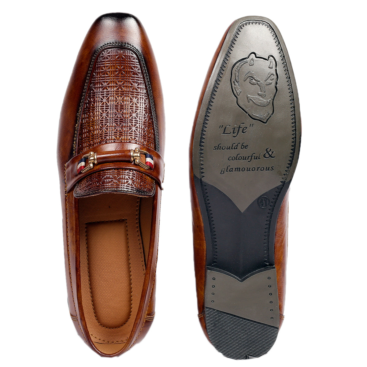 BXXY Men's Faux Leather Casual Mocassins Slip-on Shoe