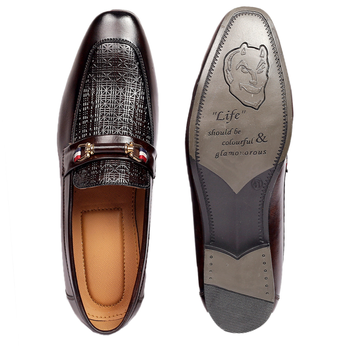 BXXY Men's Faux Leather Casual Mocassins Slip-on Shoe