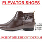 BXXY 3.5 Inch Height Increasing Formal and Casual Pu Leather Derby Boots for All Ocassions
