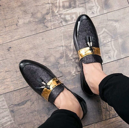 Bxxy's Faux Leather Partywear Slip-ons for Men