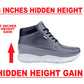 Bxxy's Men 3 Inch Hidden Height Increasing/Elevator Casual Lace-up Outdoor Sneaker Boot