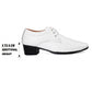 Men/s Height Increasing Derby Faux Upper Formal Wear Black Lace Up Shoes