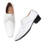 Men/s Height Increasing Derby Faux Upper Formal Wear Black Lace Up Shoes